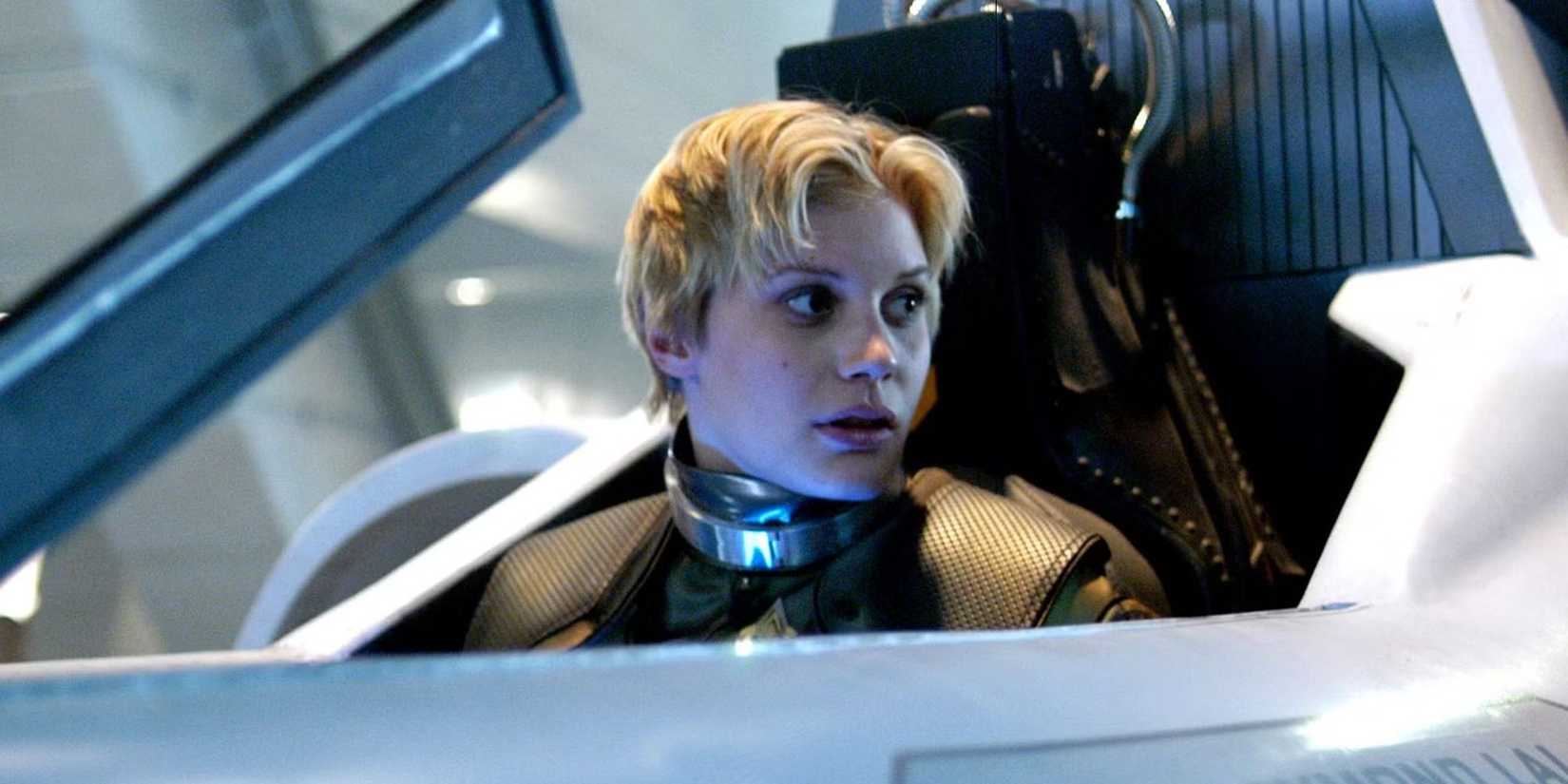 Katee Sackhoff as Starbuck in the 'Battlestar Galactica' miniseries