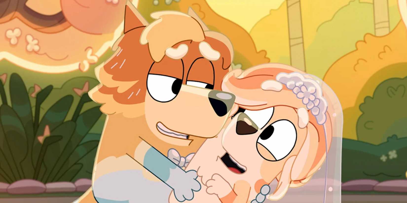 Uncle Rad dipping Frisky while they dance in Bluey