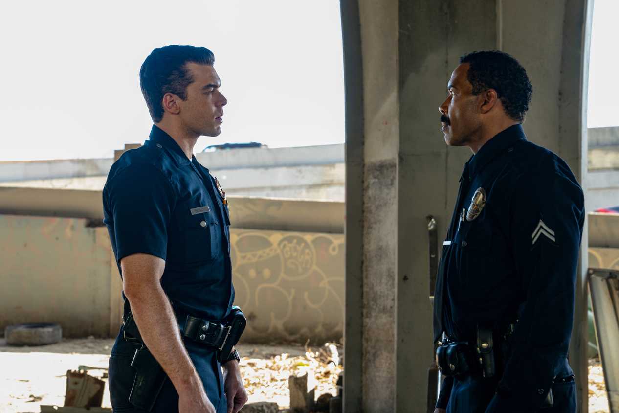 Cameron Monaghan and Omari Hardwick in Bosch: Start of Watch.