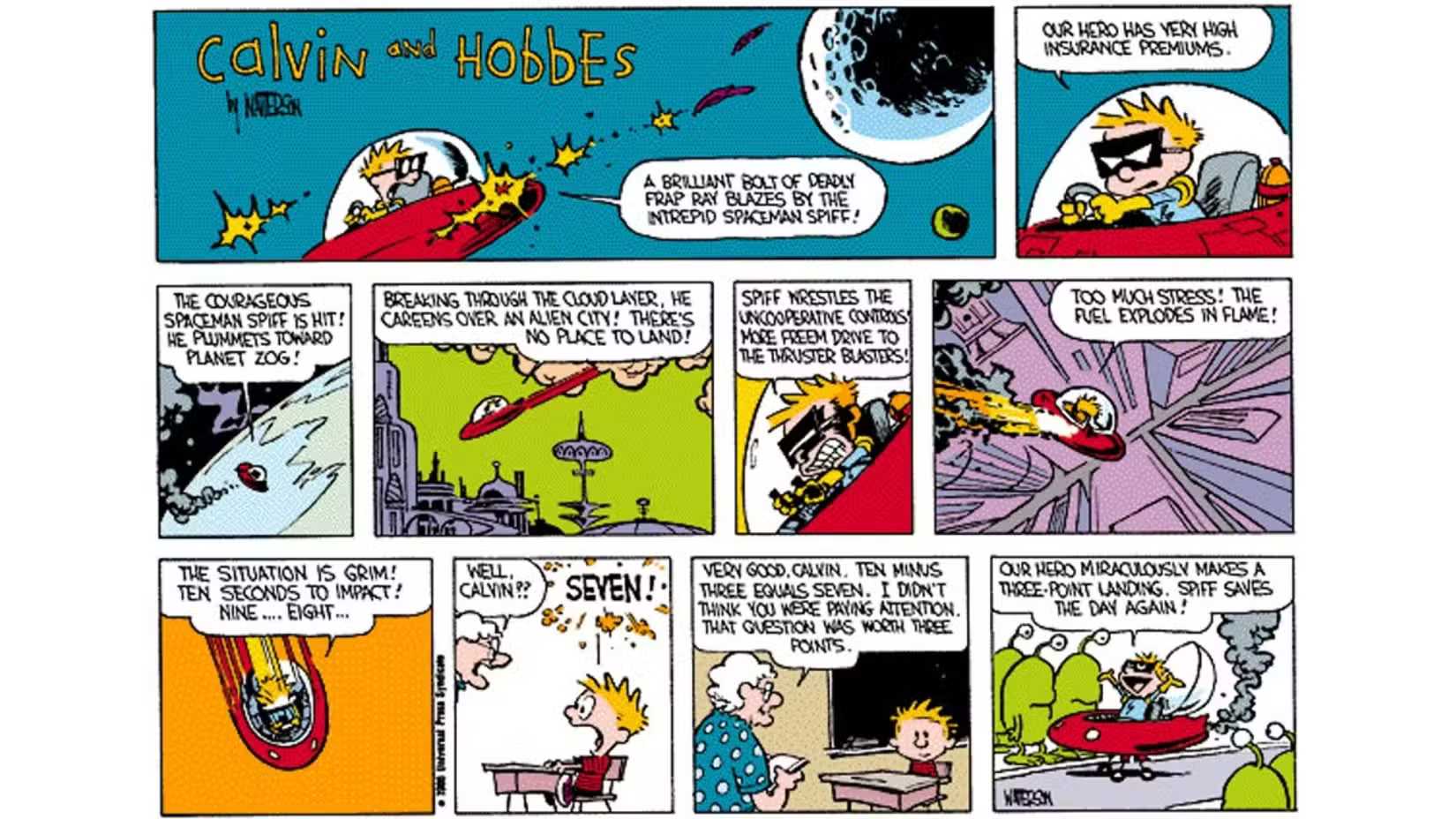 Calvin pretends to be Spaceman Spiff in 'Calvin and Hobbes'