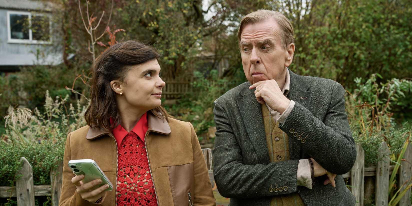 Gwyneth Keyworth as DS Jane "Janie" Mallowan and Timothy Spall as John Chapel in Death Valley.