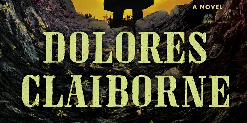 A close up of the cover of Stephen King's Delores Claiborne