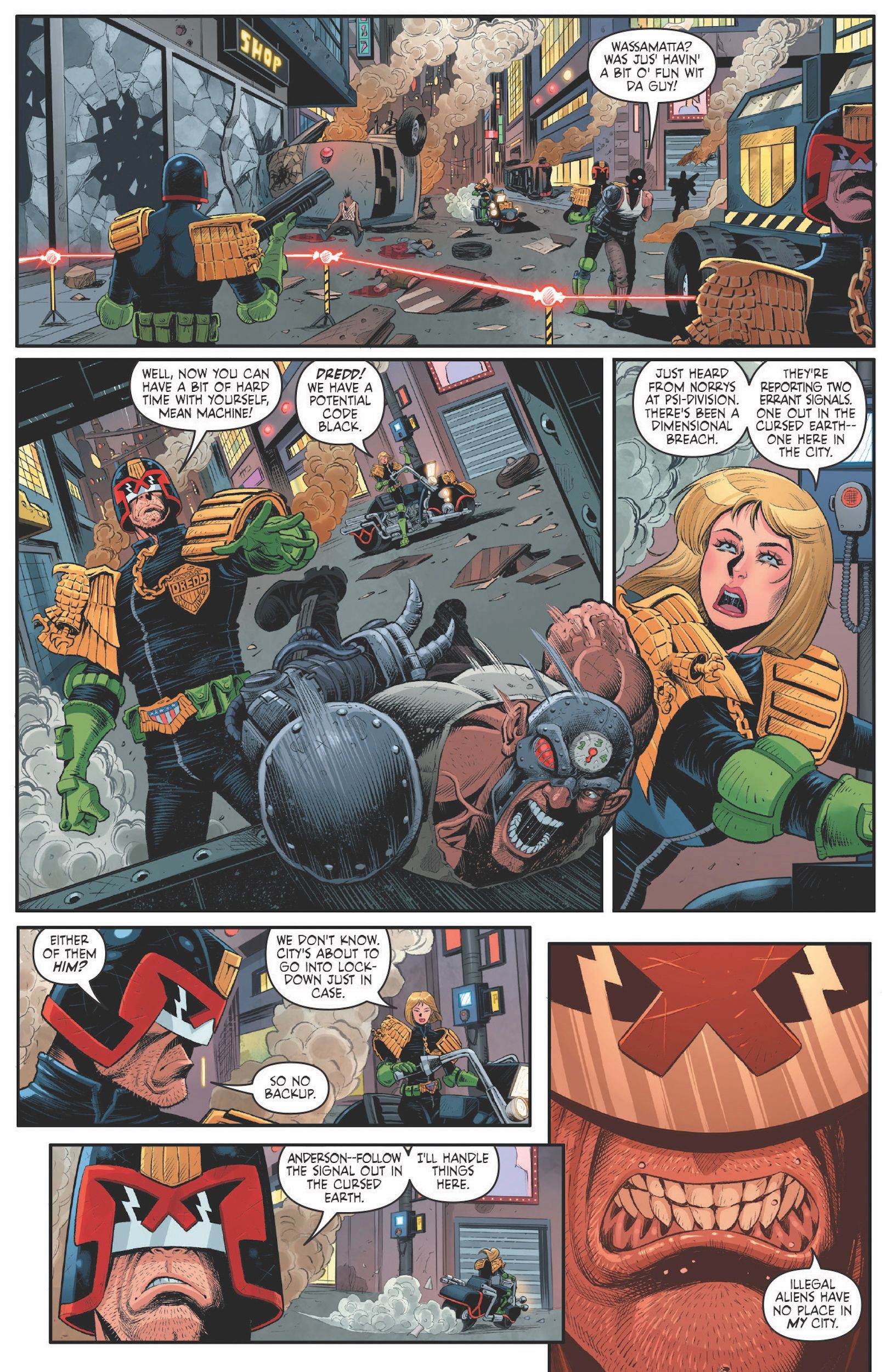 dreddmice_01_samplepage01 Biker Mice From Mars and Judge Dredd Officially Rev Their Engines in a Sneak Peek of Their First Crossover [Exclusive]