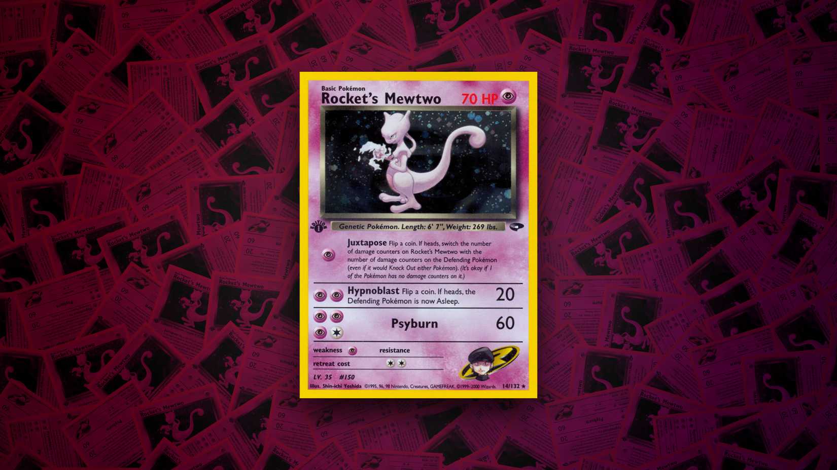 First Edition Holo Rocket's Mewtwo Gym Challenge Screenshot