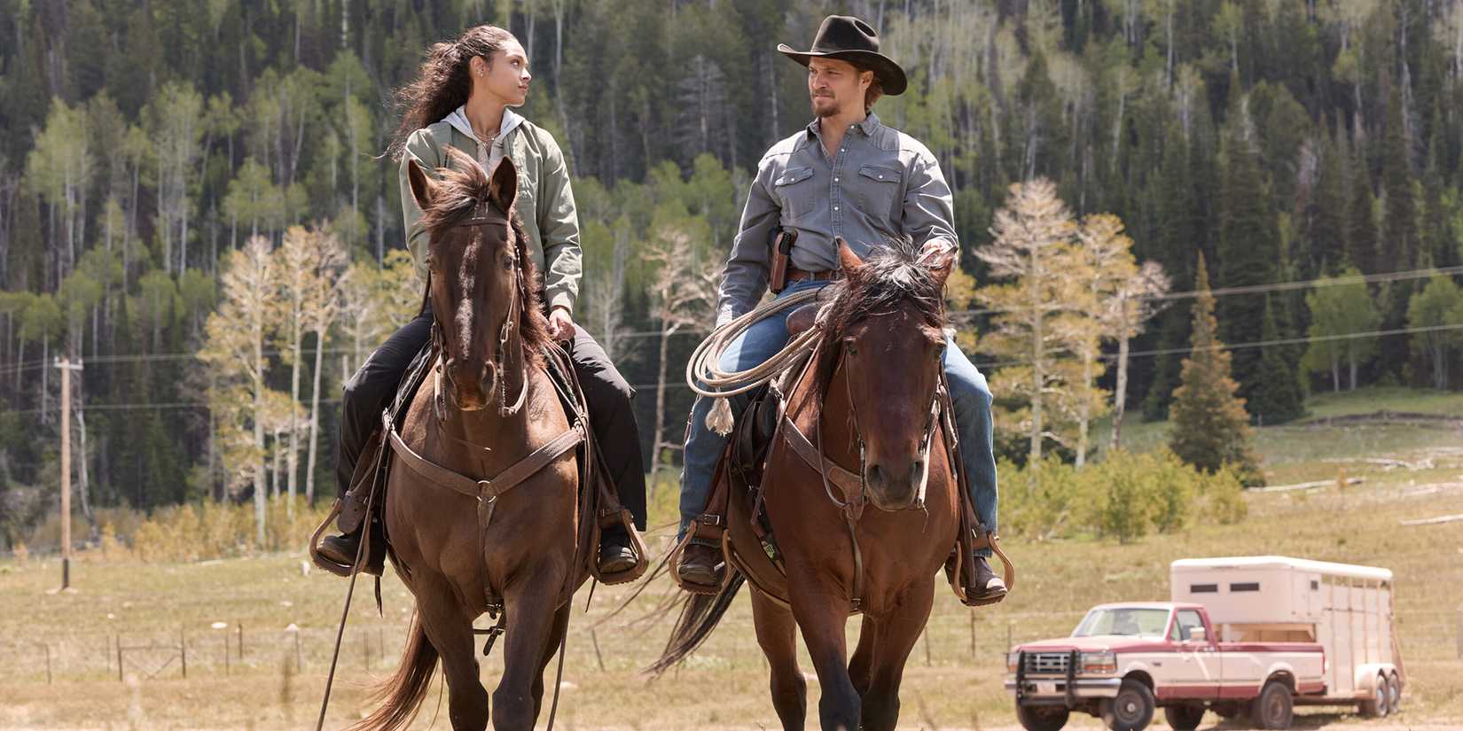 Ash Santos and Luke Grimes in Marshals Season 2