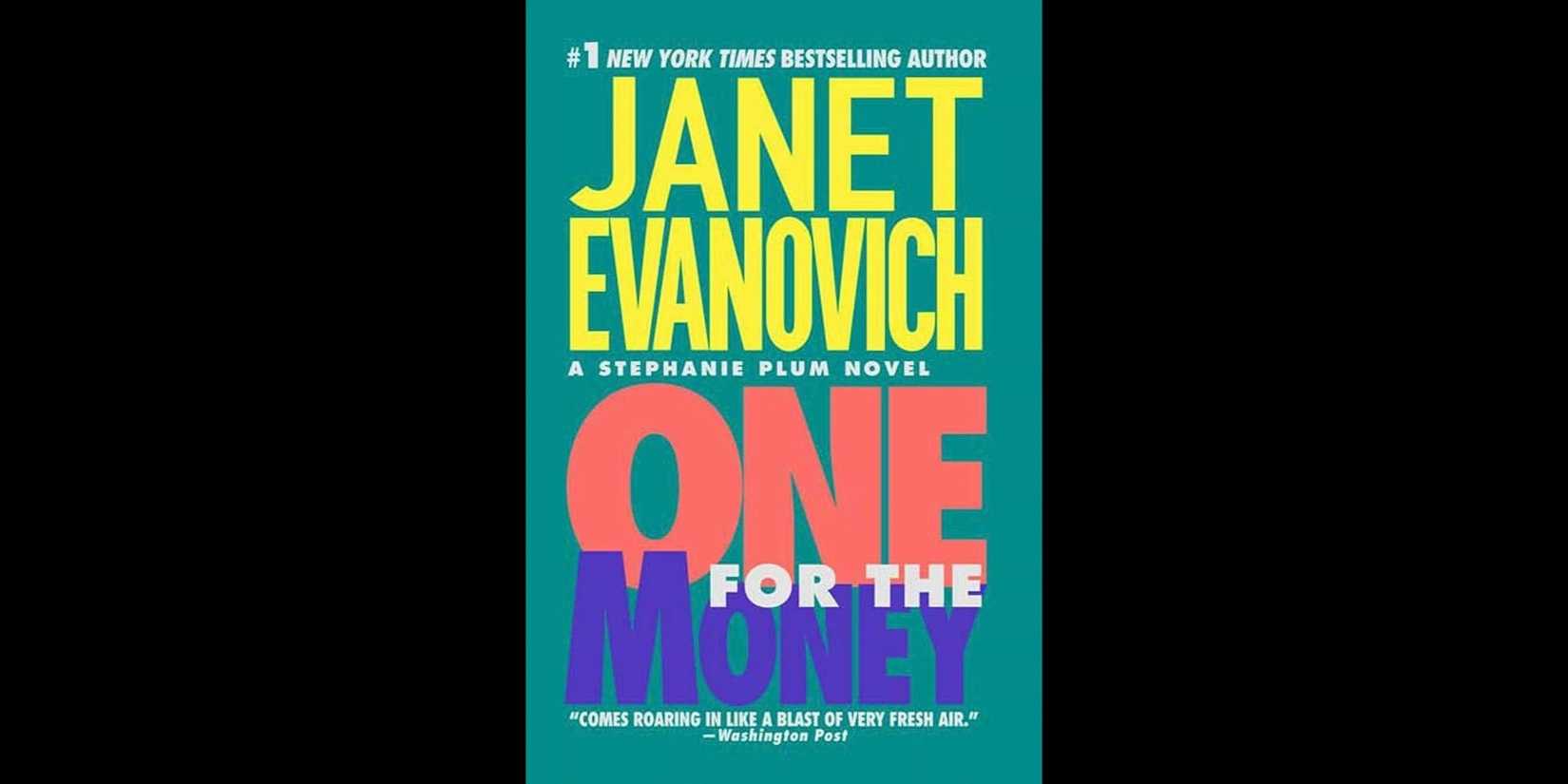 The book cover for 'One for the Money' by Janet Evanovich.