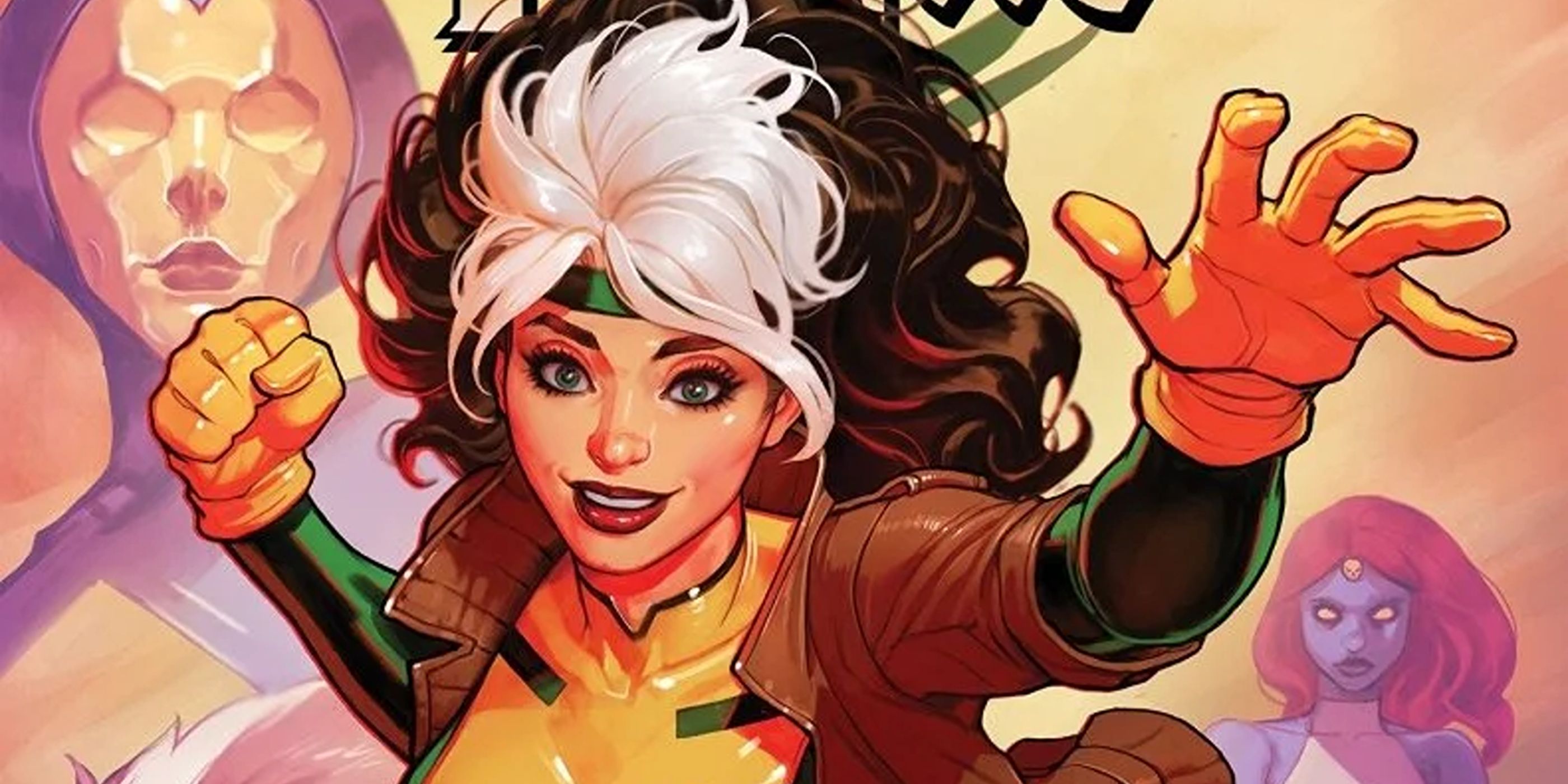 Rogue smiling on the cover of Shadows of the Past