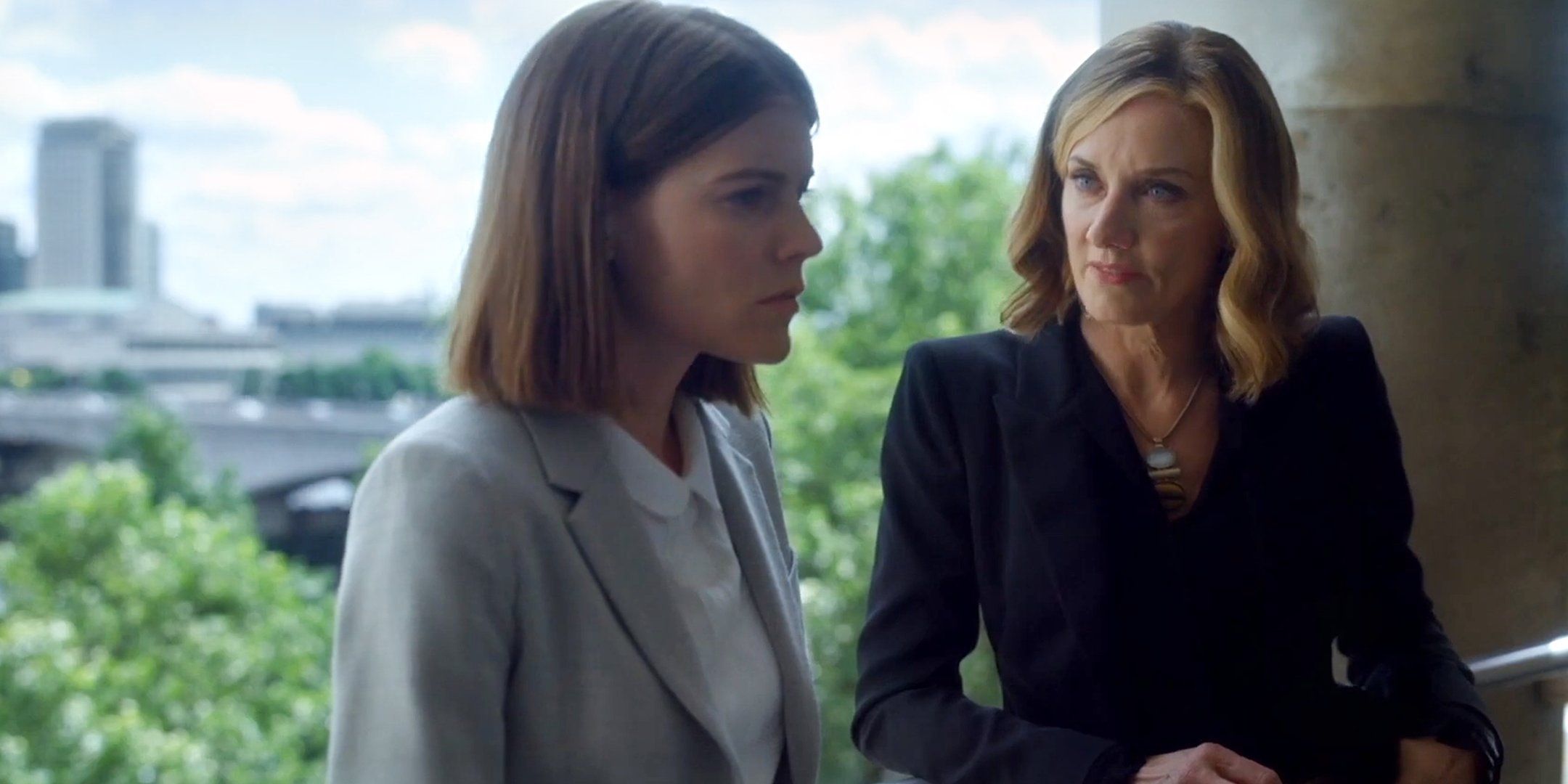 Emma Greenwell and Joely Richardson in The Rook