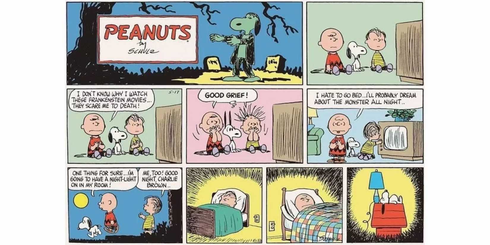 Snoopy Needs a Night Light Too After a Scary Movie