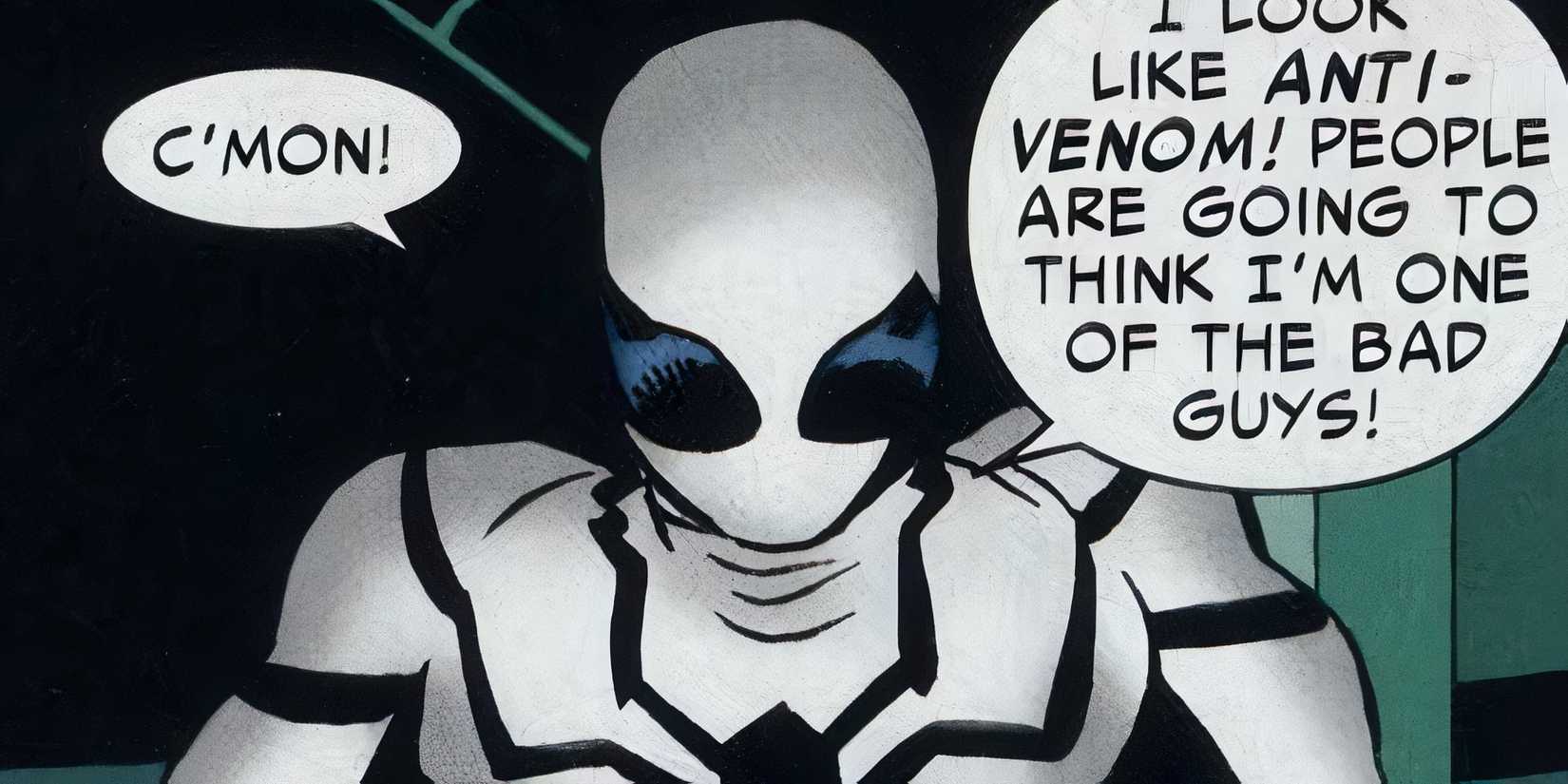 Spider-Man complaining in his Future Foundation suit in Marvel Comics