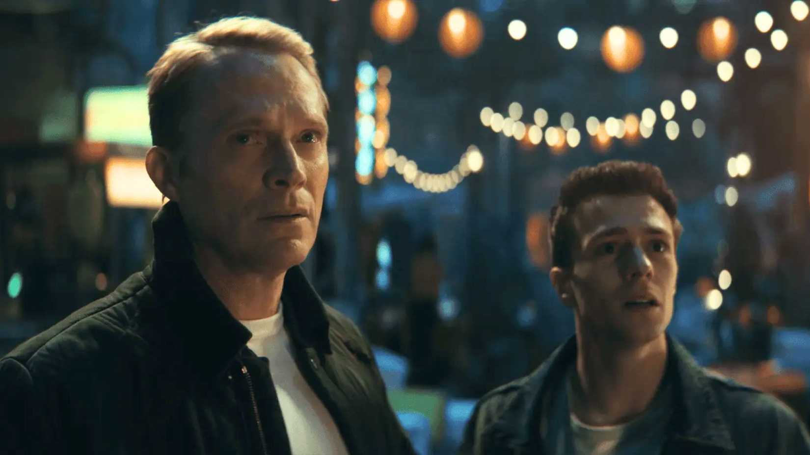Ruaridh Mollica as Tommy in VisionQuest and Paul Bettany as Vision in VisionQuest