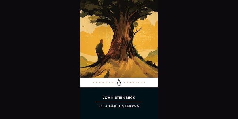 'To a God Unknown' by John Steinbeck book cover.