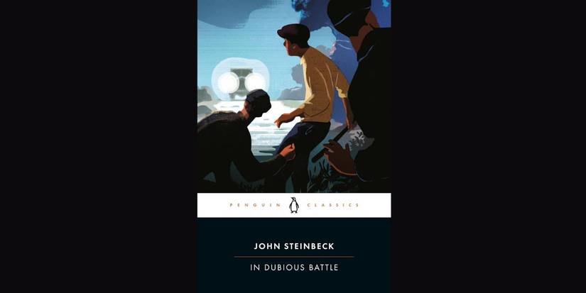 'In Dubious Battle' by John Steinbeck book cover.