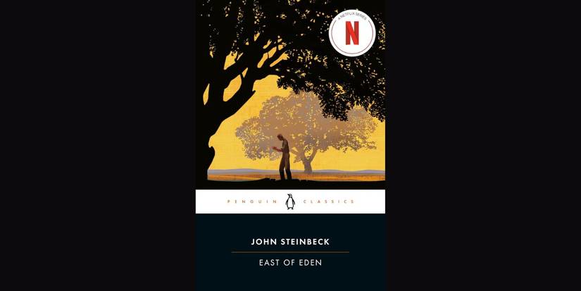 'East of Eden' by John Steinbeck book cover.