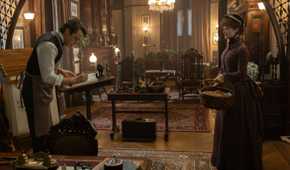 Ben Ahlers and Taylor Richardson in The Gilded Age Season 4