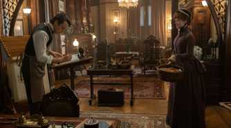 Ben Ahlers and Taylor Richardson in The Gilded Age Season 4