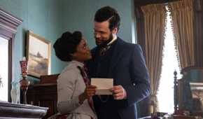 Denee Benton and Jordan Donica in The Gilded Age Season 4