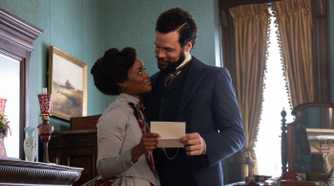Denee Benton and Jordan Donica in The Gilded Age Season 4