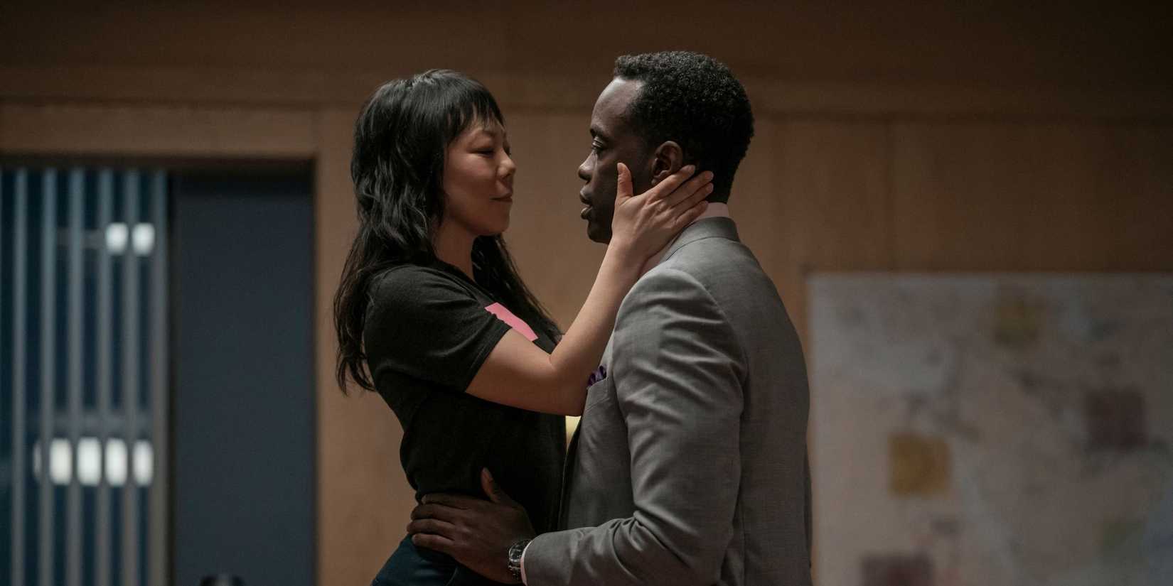 Ali Ahn and Ato Essandoh as Eidra and Stuart in The Diplomat Season 4