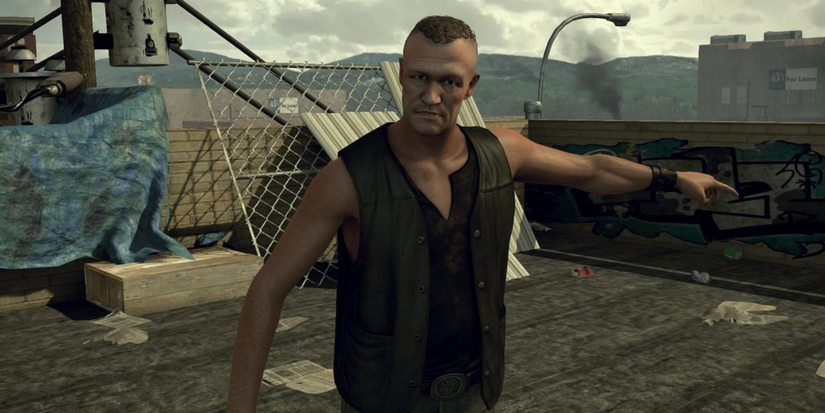 A polygonal Merle Dixon (Michael Rooker) in the video game, 'The Walking Dead: Survival Instinct'