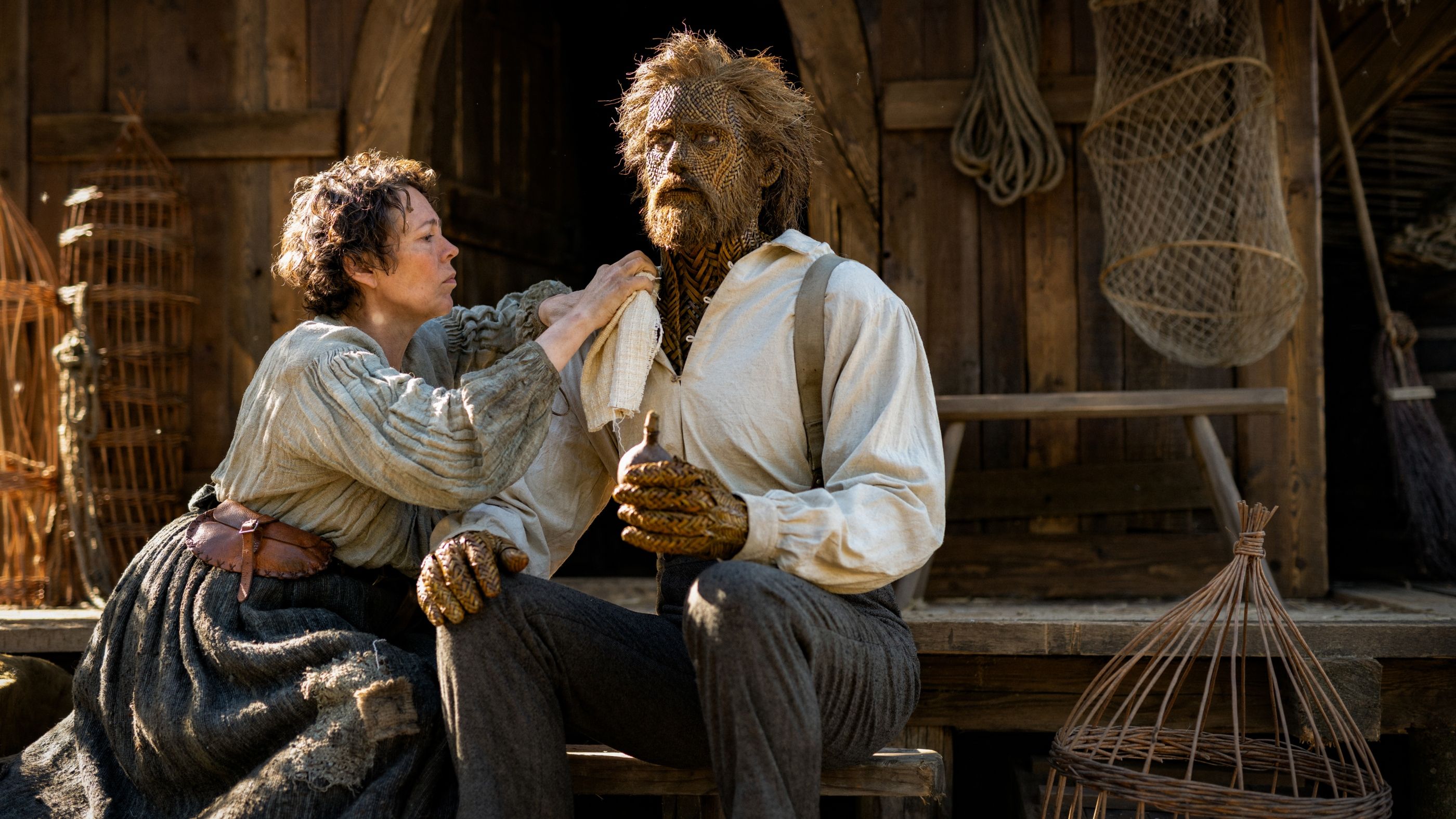 wicker-olivia-colman-alexander-skarsgard 'Wicker' Cast and Directors Break Down the Fantasy Romance's Most Pivotal Scenes