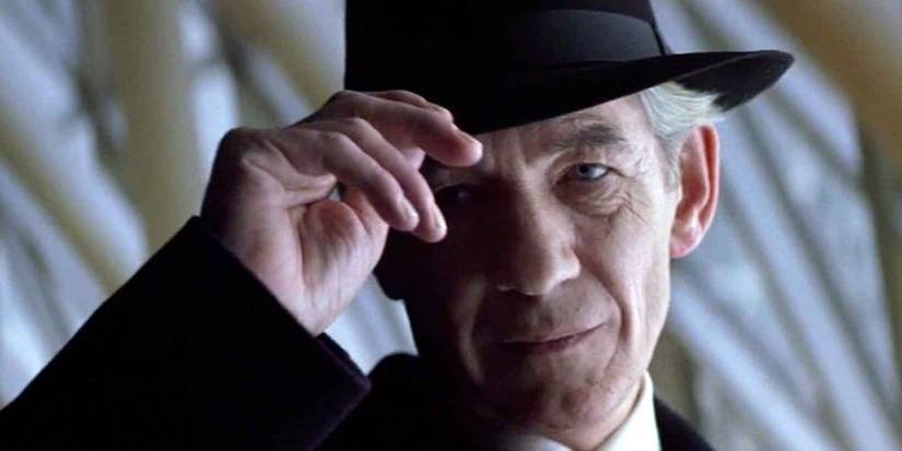 Magneto (Ian McKellen) tipping his hat in 'X-Men' (2000)