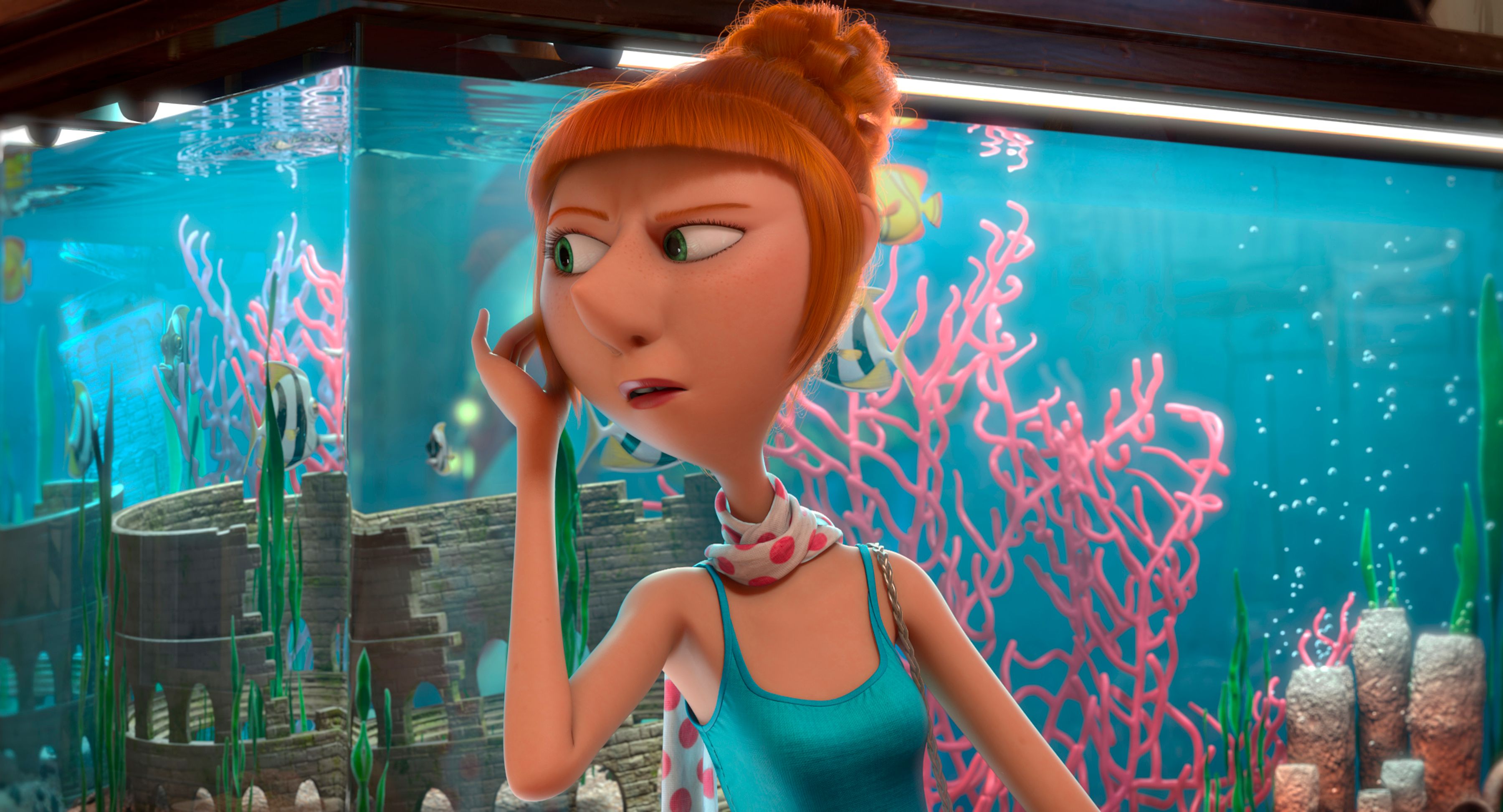 despicable me lady in red dress Scarlet Overkill from the Minions movie she's so cool