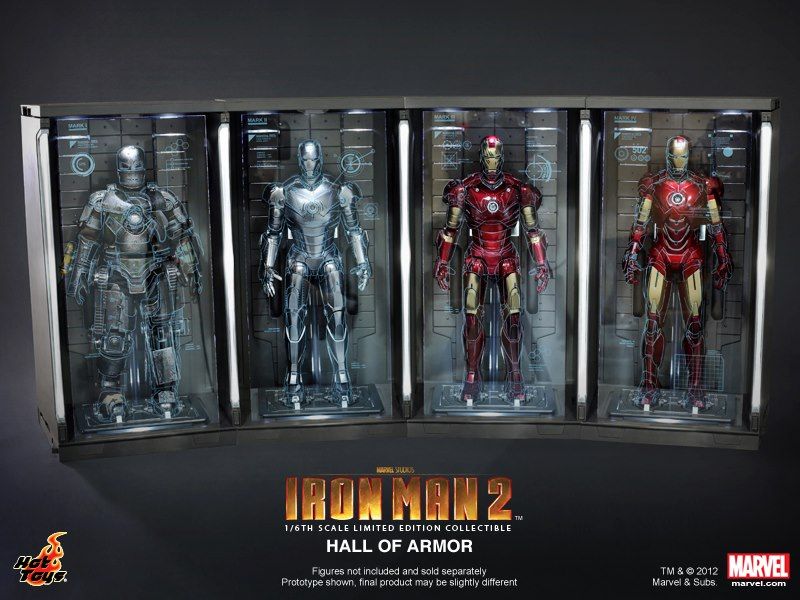 Hot Toys IRON MAN 2 Hall of Armor Collectibles