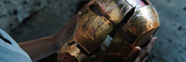 battle damaged iron man helmet on movie scenes MC-038 Avengers: Endgame Master Craft Battle-Damaged Mark50 as seen in the Marvel Avengers Endgame movie ArtStation - Iron Man Mark-50
