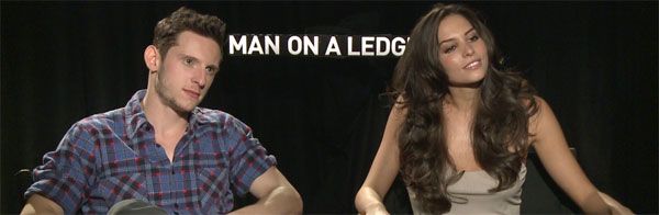 Jamie Bell and Genesis Rodriguez Man on a Ledge interview slice
