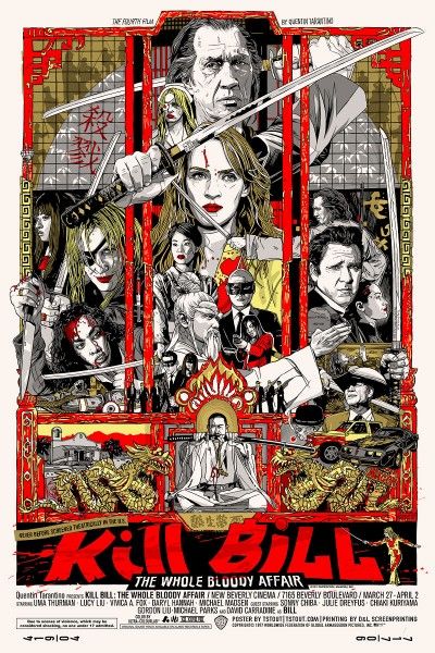 KILL BILL: THE WHOLE BLOODY AFFAIR Mondo Poster Tyler Stout
