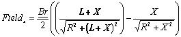 magnetic field strength to distance equation