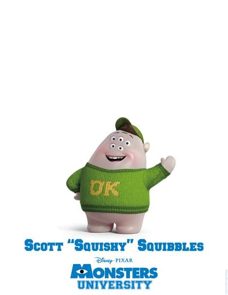 Pixar's MONSTERS UNIVERSITY Character Posters and ID Cards.