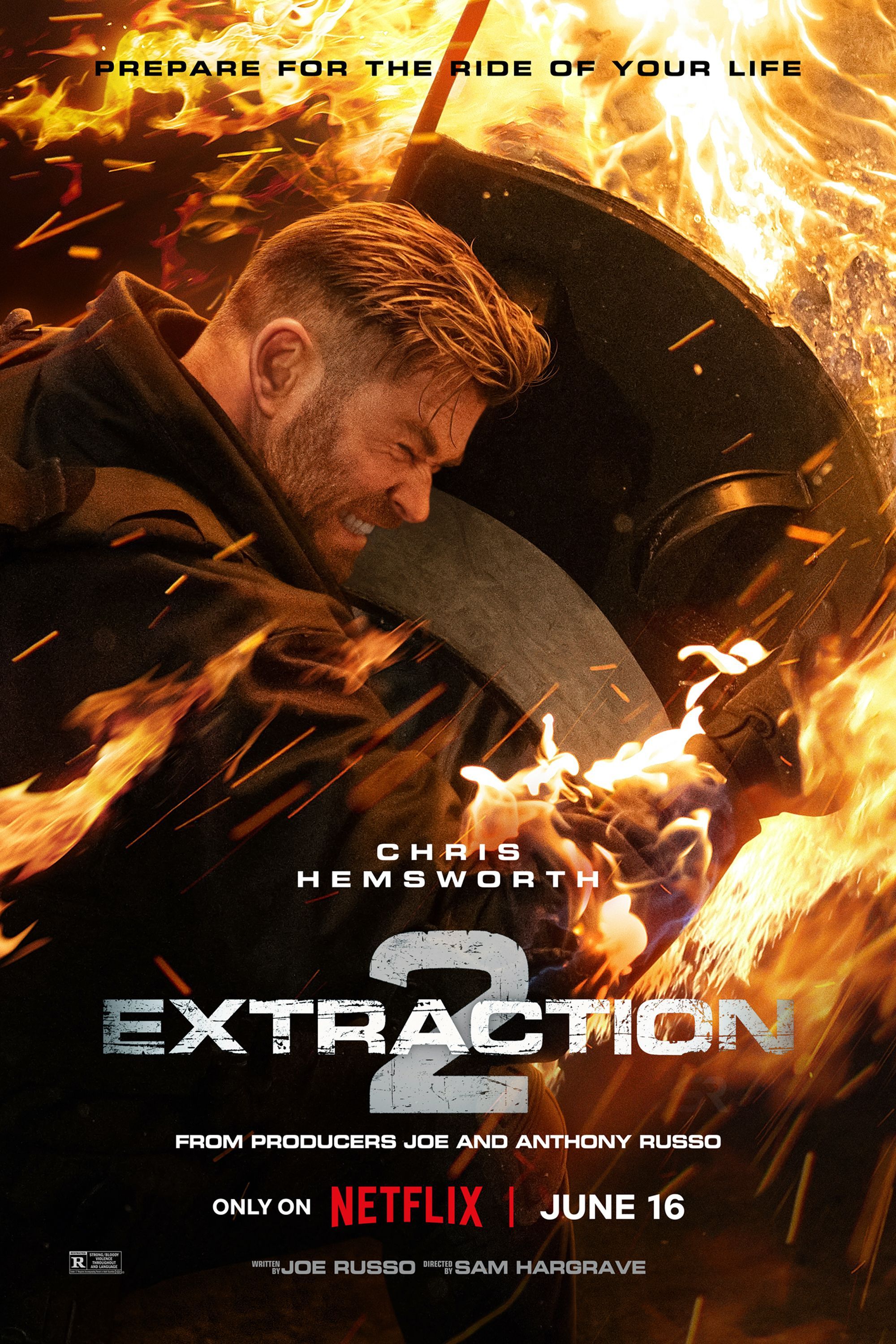 Chris Hemsworth como Tyler Rake no p�ster de Extraction 2