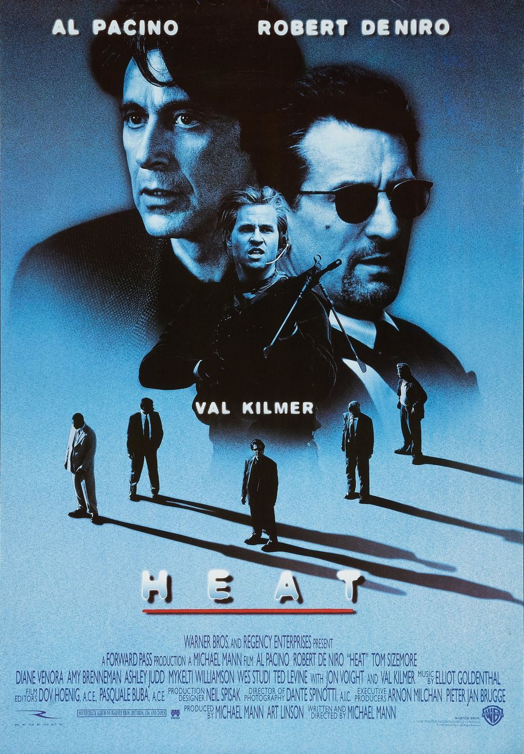 Poster do filme Heat, com Al Pacino e Robert De Niro