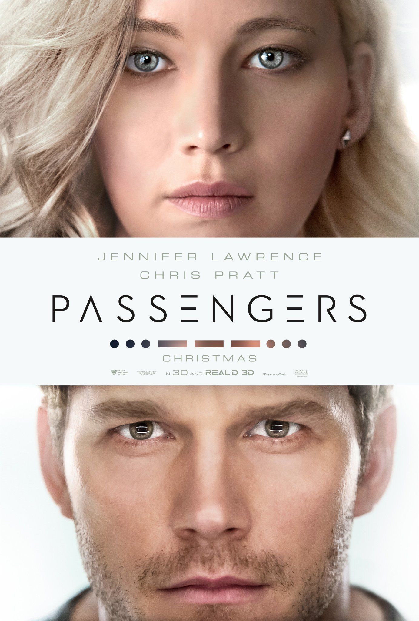 Pôster do filme Passengers com Chris Pratt e Jennifer Lawrence