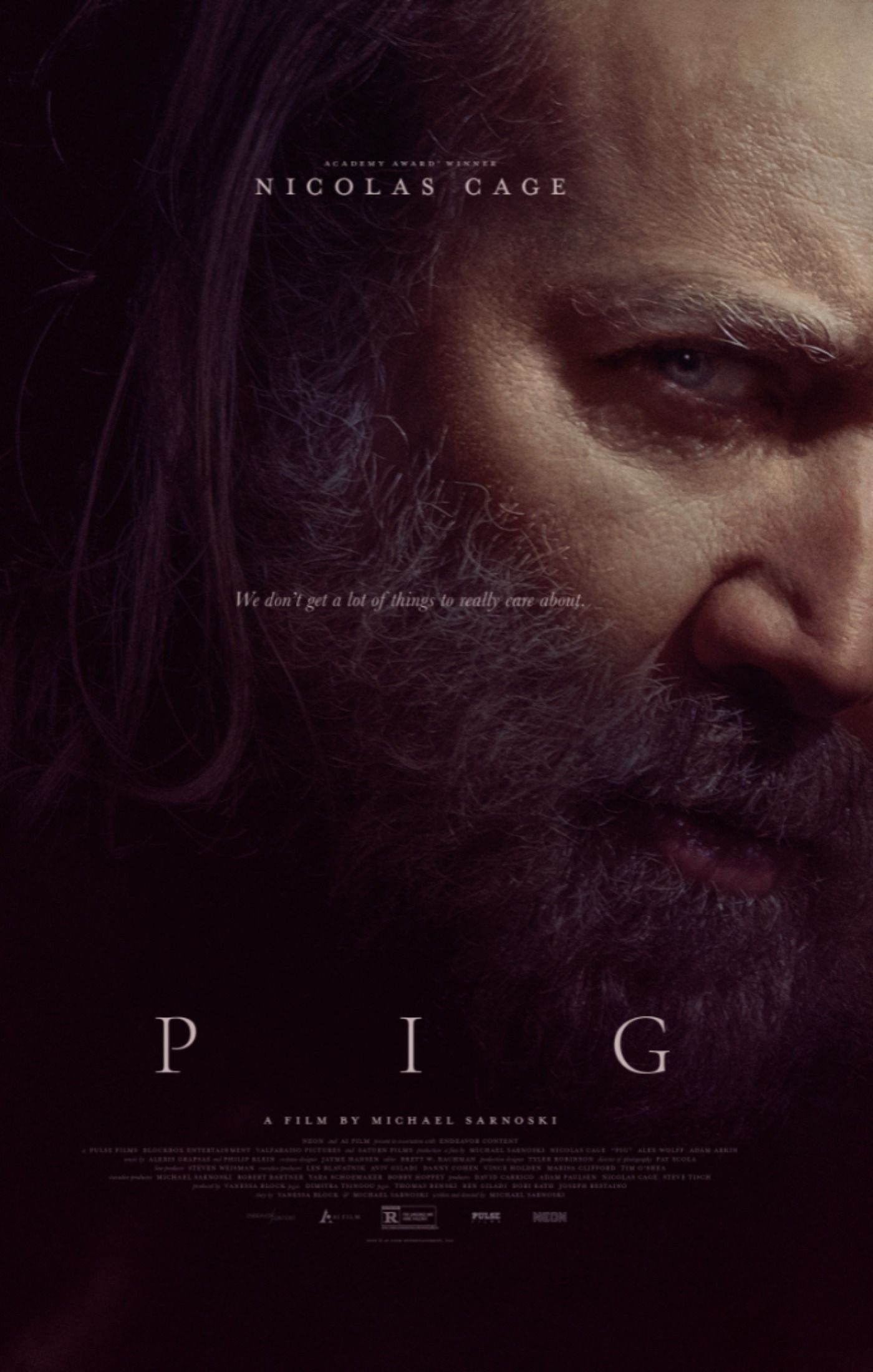 Pôster do filme Pig estrelado por Nicolas Cage
