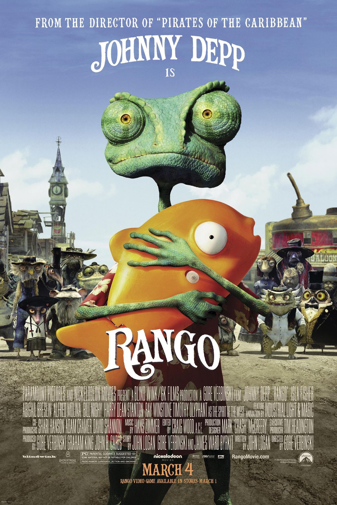 Pôster do filme Rango, de Gore Verbinski.
