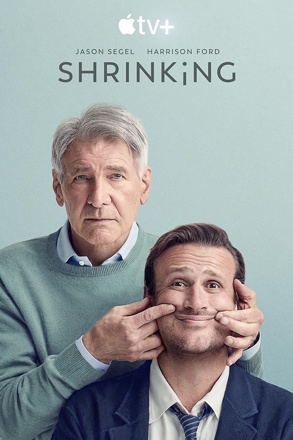 Jason Segel e Harrison Ford em cena da 3ª temporada de Shrinking