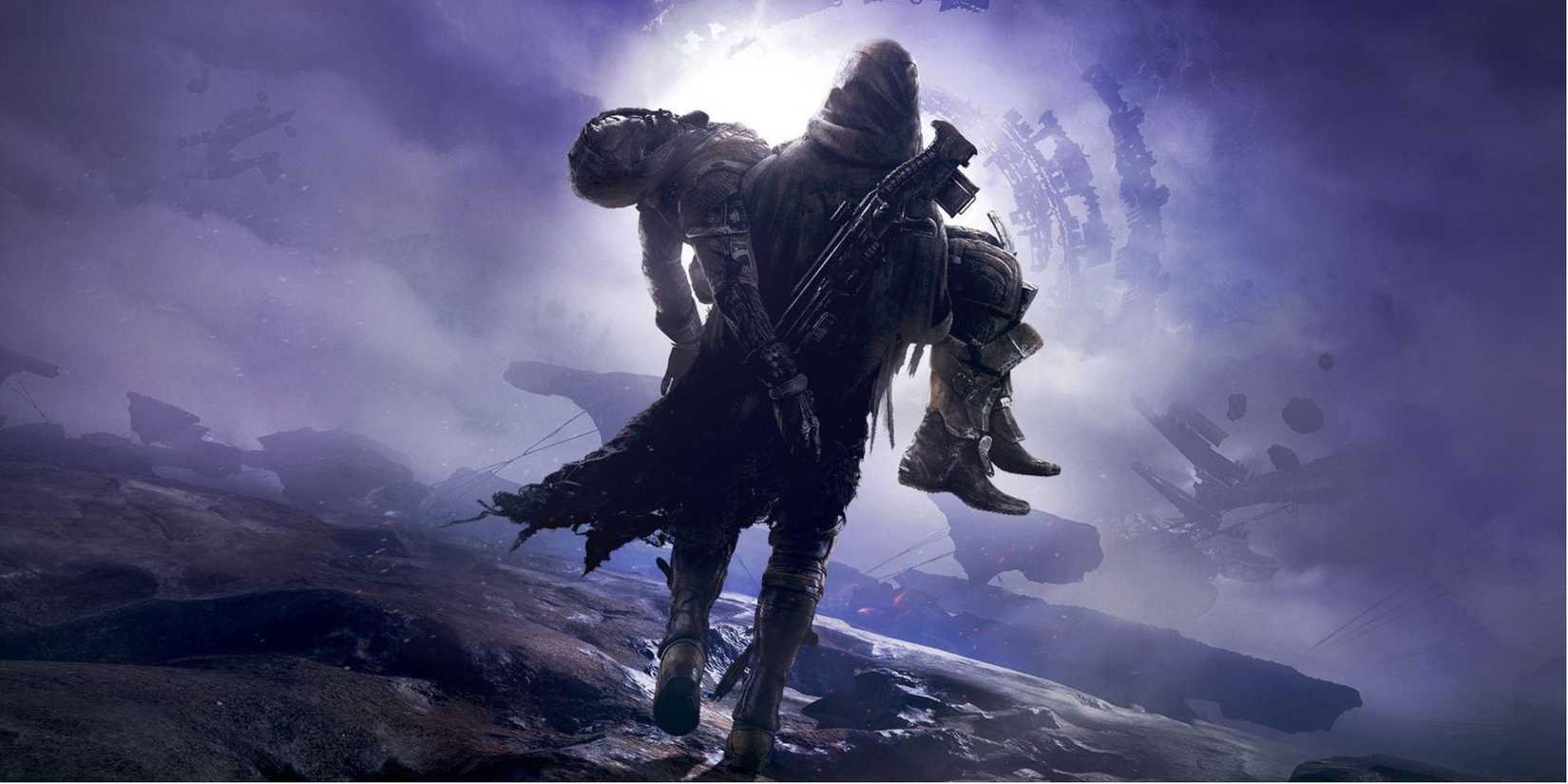 The Guardian carrying Cayde-6 in Destiny 2: Forsaken