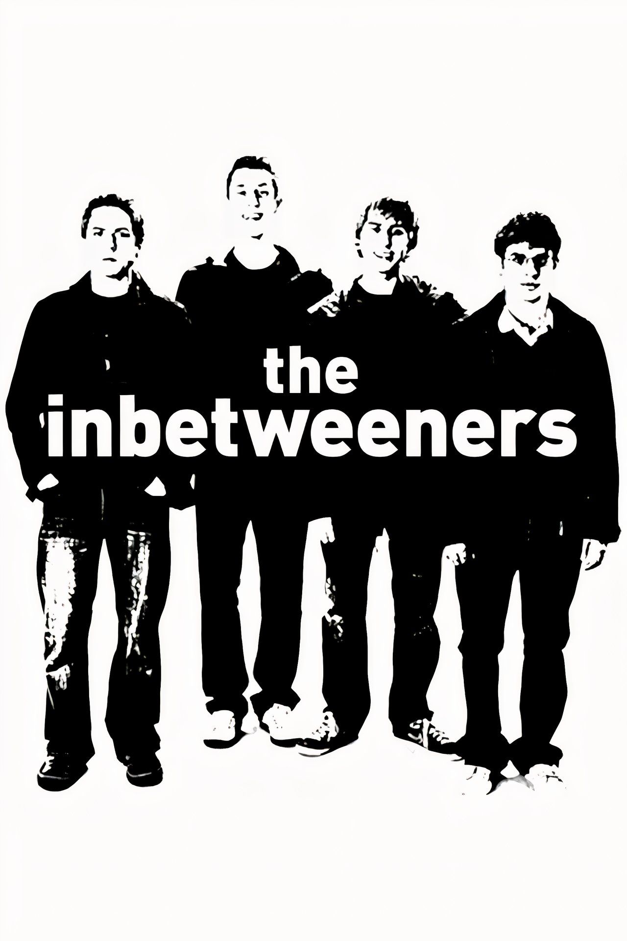 Grupo de amigos da série The Inbetweeners em cena.