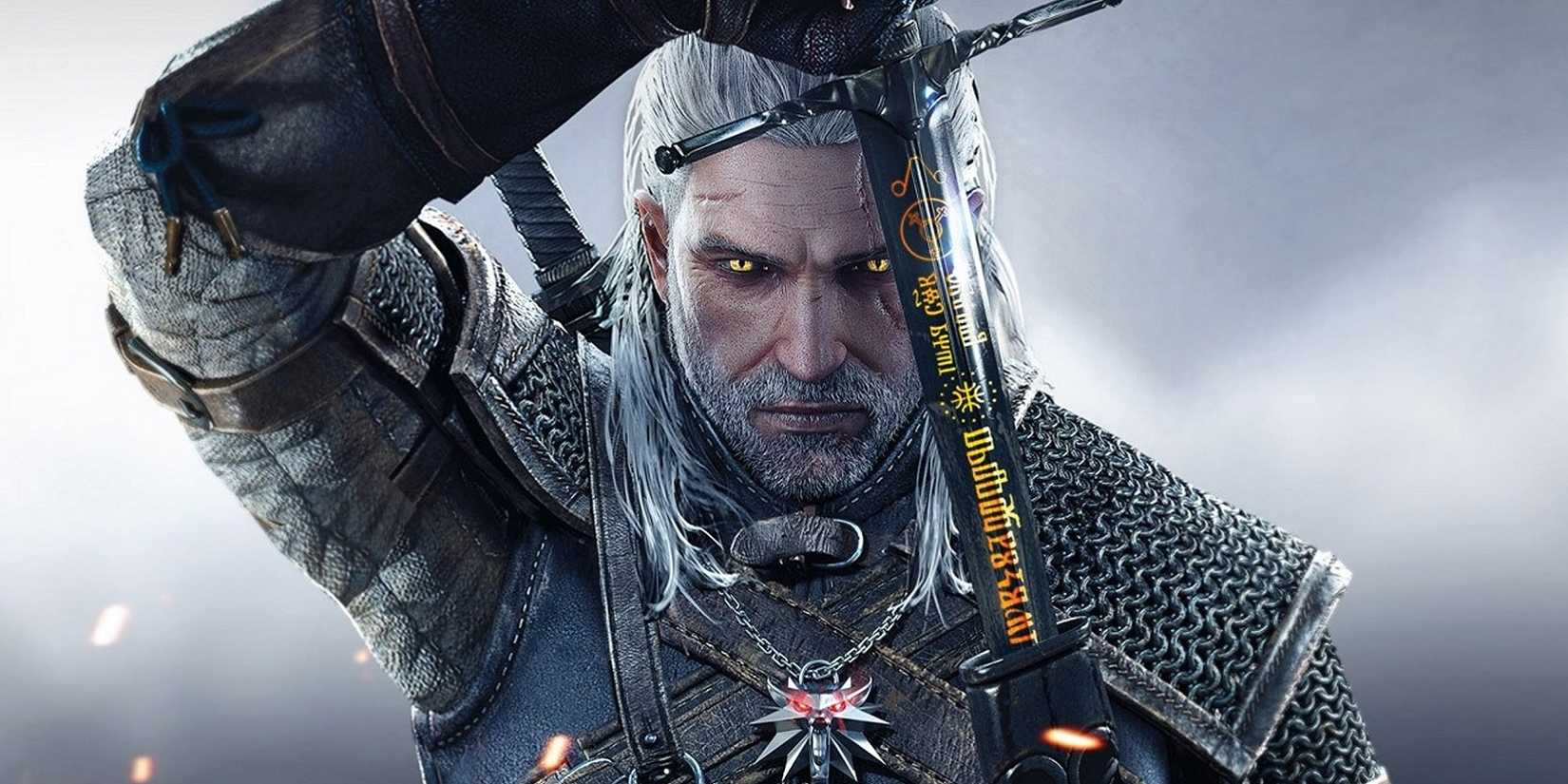 Geralt unyielding his sword in The Witcher III: Wild Hunt