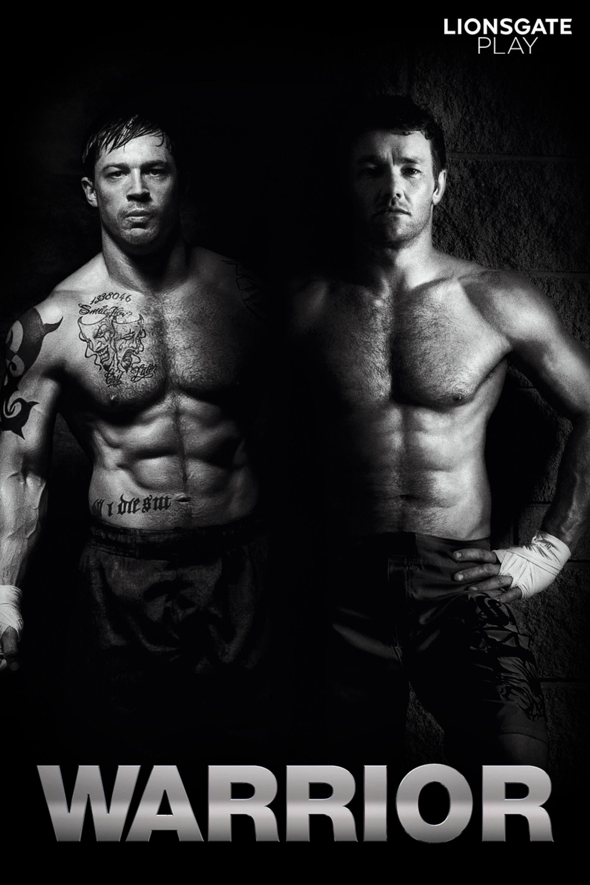 Pôster do filme Warrior de 2011 estrelado por Tom Hardy e Joel Edgerton.