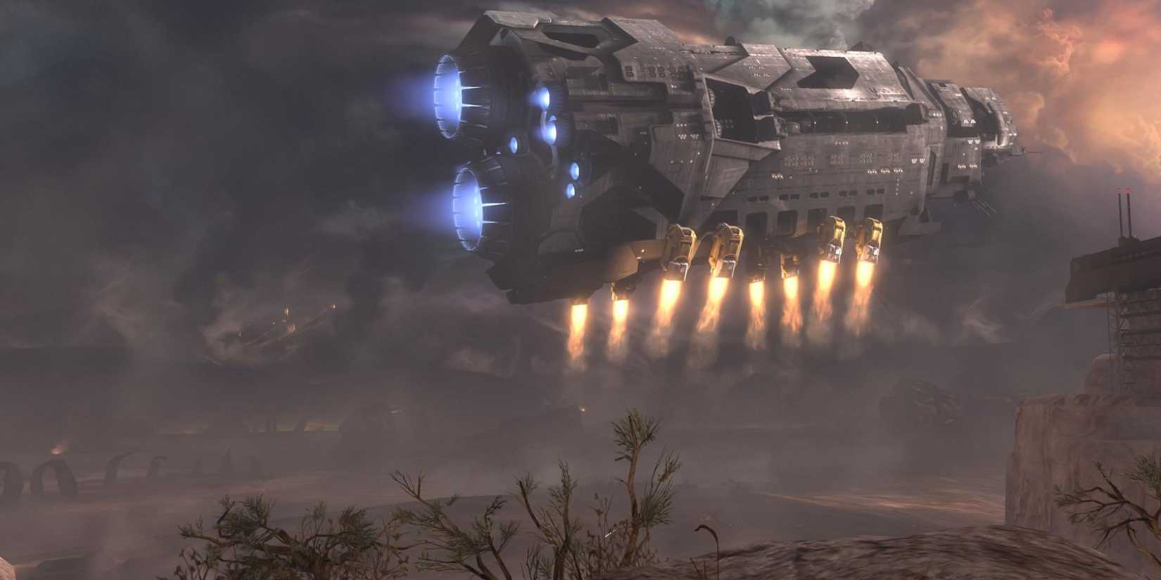 A large spaceship in Halo: Reach