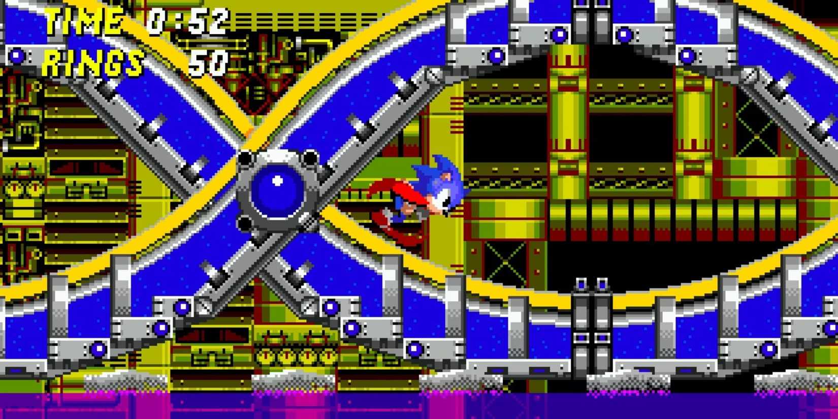 Sonic the Hedgehog traversing the Chemical Plant Zone