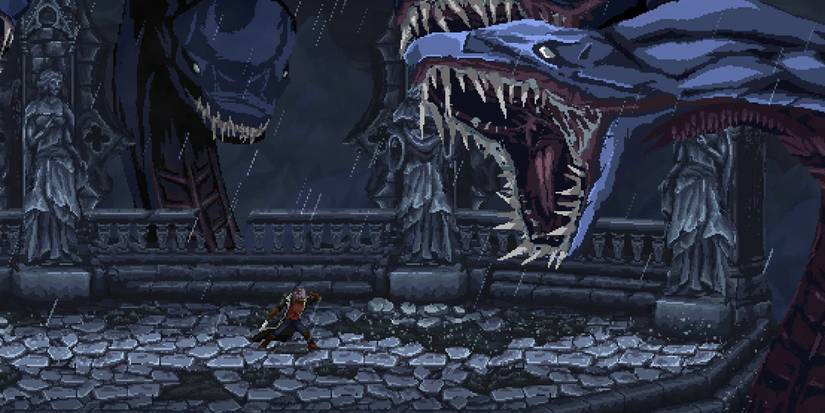 A character fighting a monster in The Last Faith