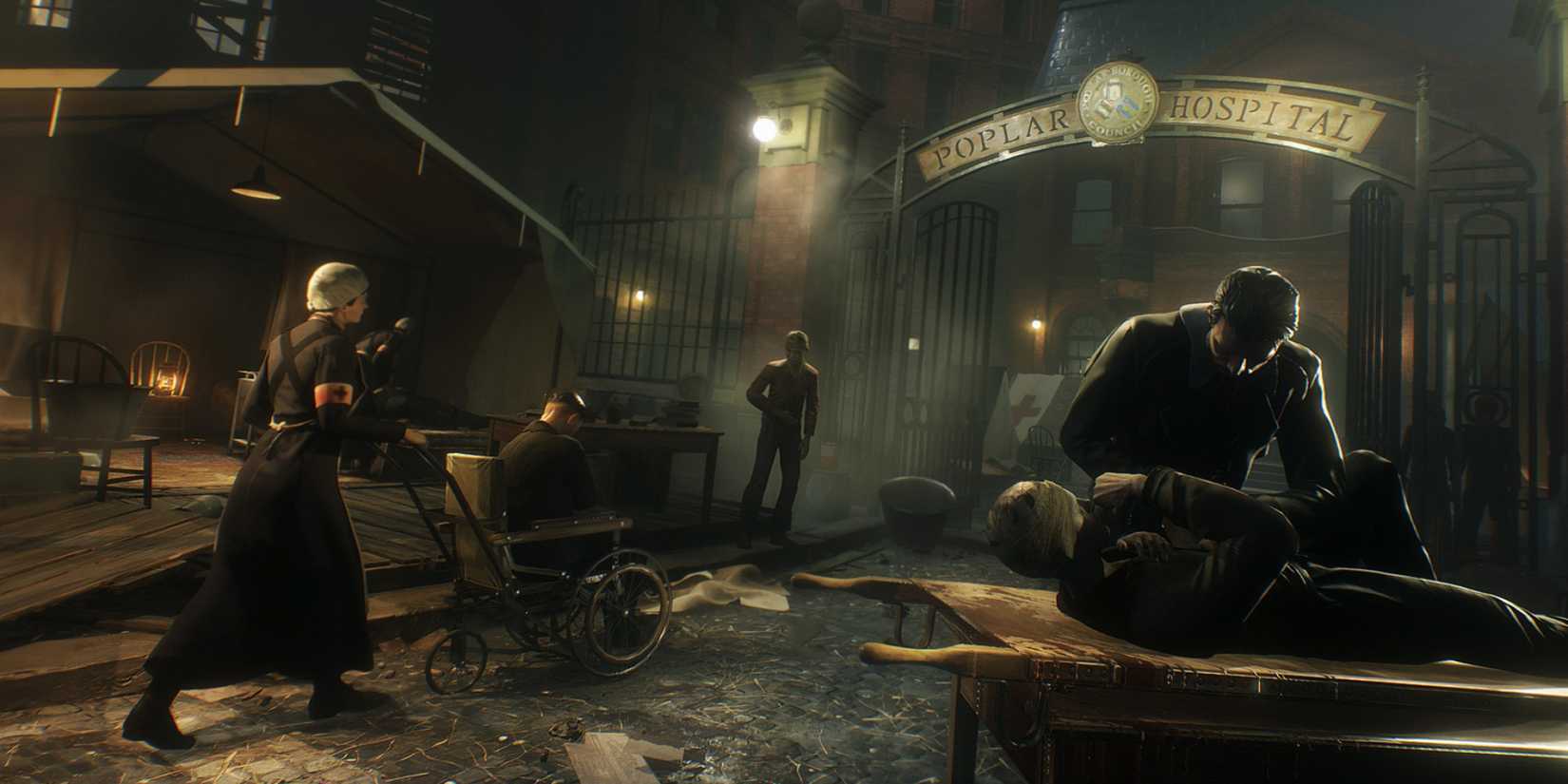 Doctors tending victims in a hospital in Vampyr