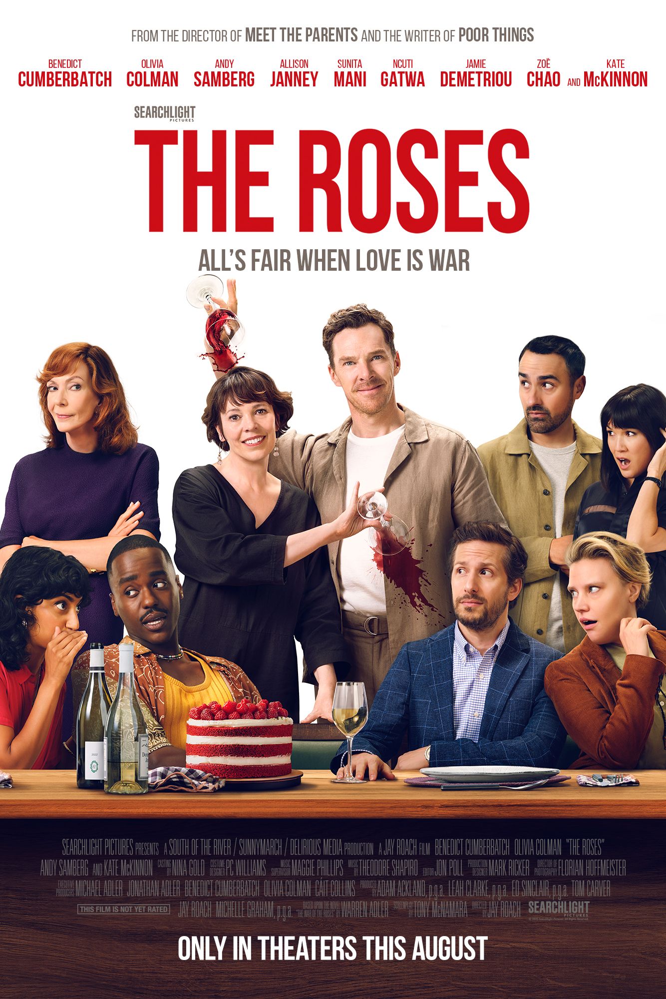 Pôster do filme The Roses com Benedict Cumberbatch e Olivia Colman