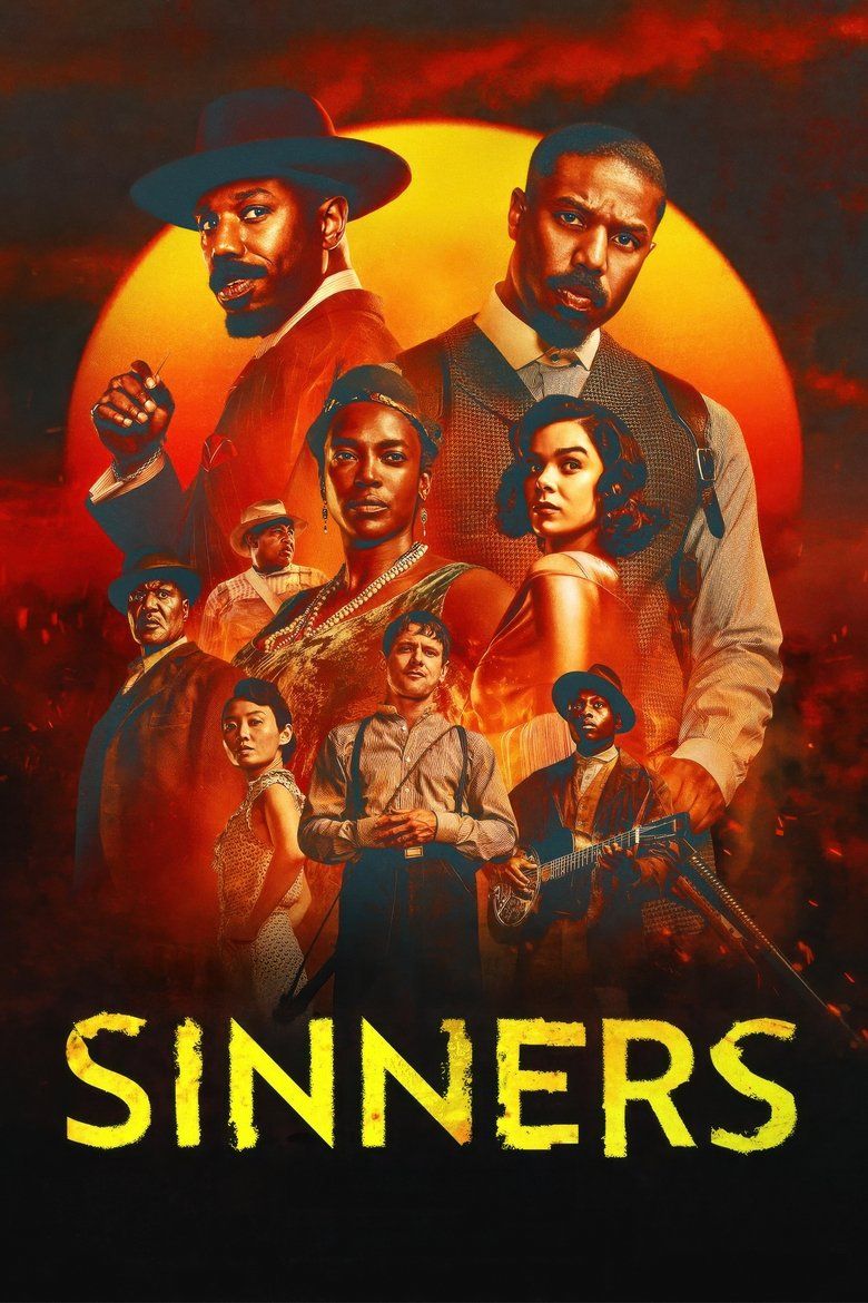 Poster de Sinners, filme de terror de Ryan Coogler com Michael B. Jordan