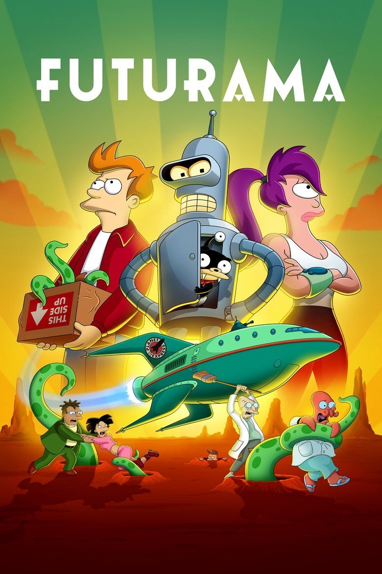 Poster da 13ª temporada de Futurama com os personagens principais
